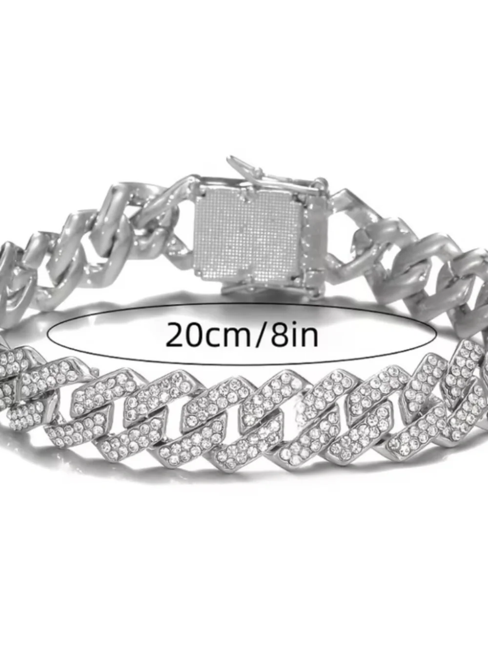 Iced Out Cuban Link Chain Bracelet